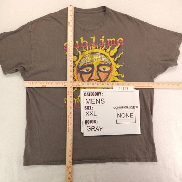 Sublime Band Short Sleeve Crew Neck Graphic T Shirt Mens Size 2XL Gray - Picture 5 of 9